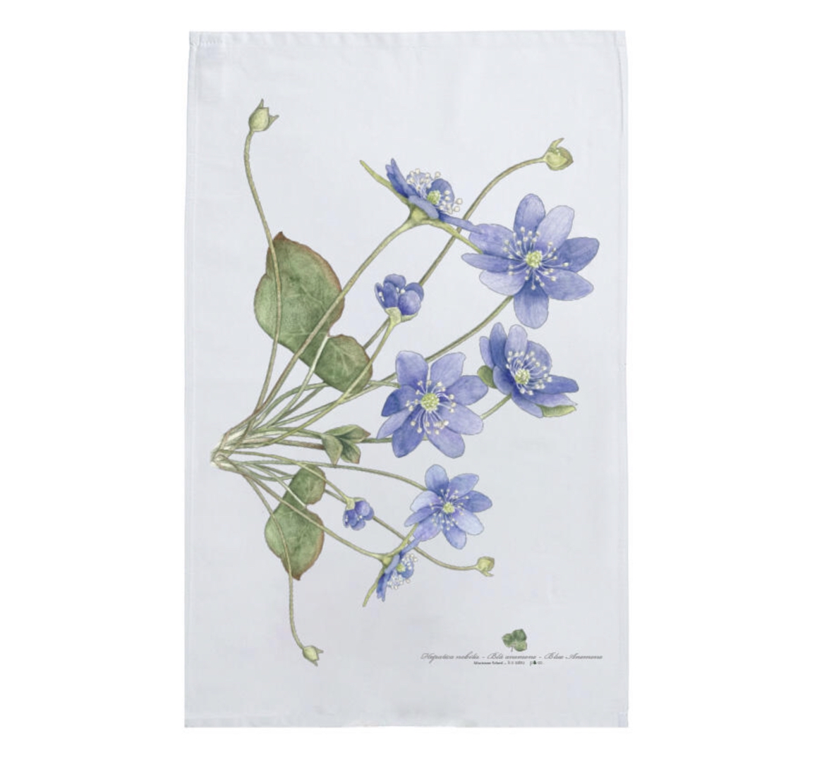 Blue_Anemone_Geschirrtuch_KoustrupCo2 Koustrup & Co BLUE ANEMONE KITCHEN TOWEL Geschirrtuch, Bio-Baumwolle