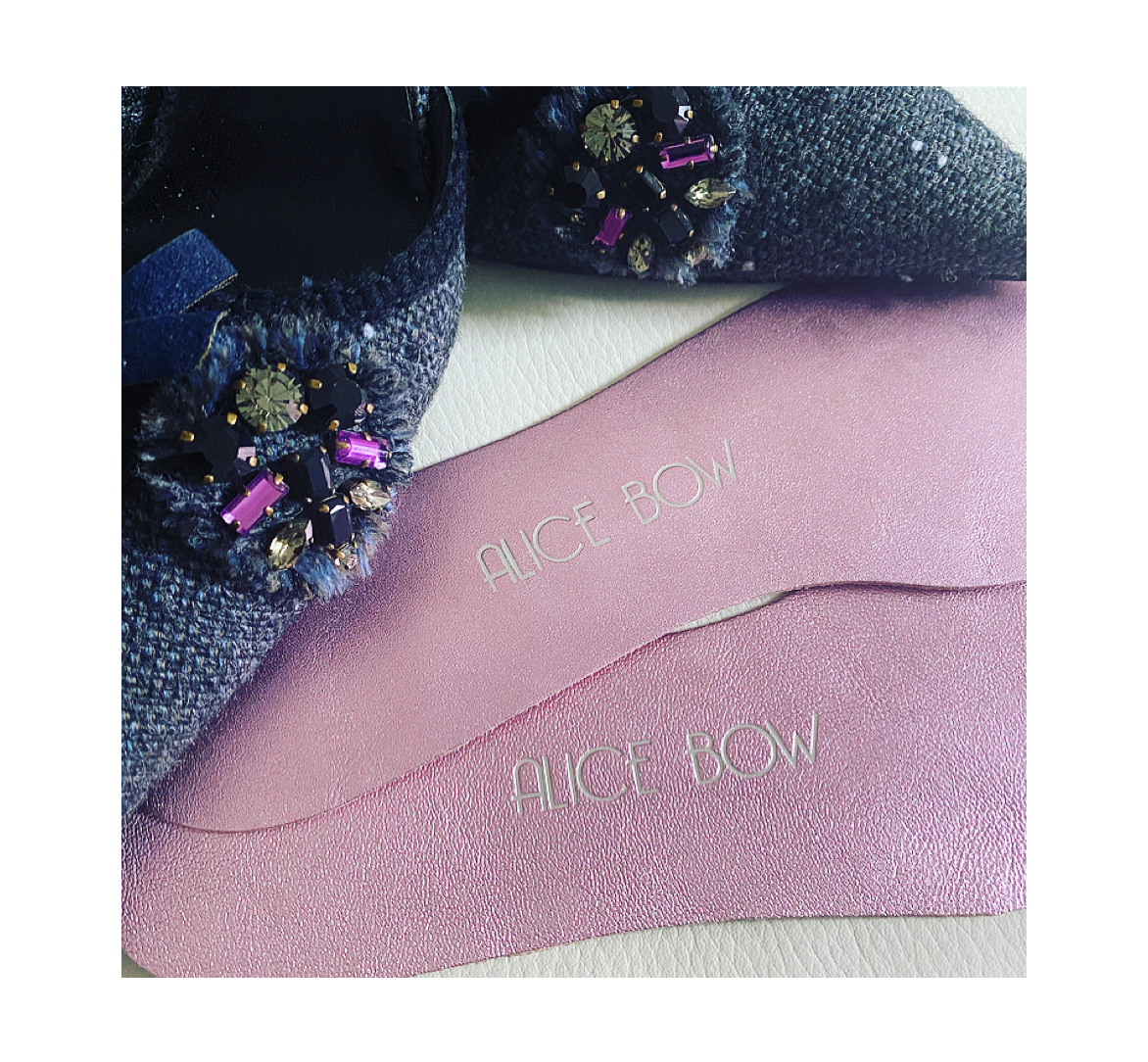Alice Bow INSOLES for HIGH HEELS & FLATS Leder-Einlegesohlen (Metallic Pink Lemonade)