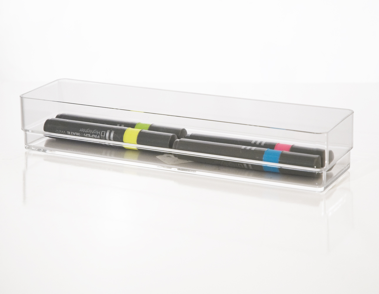 acryl_organizer_stapelbar_30-5cm US Acrylic ACRYLIC DRAWER ORGANIZER Acryl-Schubladeneinsatz, stapelbar (30,5 x 7,6 x 5,1cm)