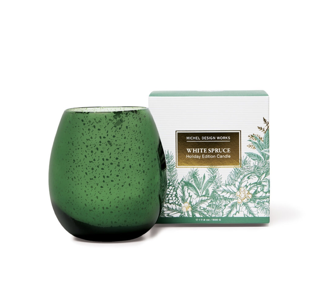 Michel Design Works WHITE SPRUCE HOLIDAY EDITION SCENTED CANDLE Duftkerze im Glas (100% Sojawachs)