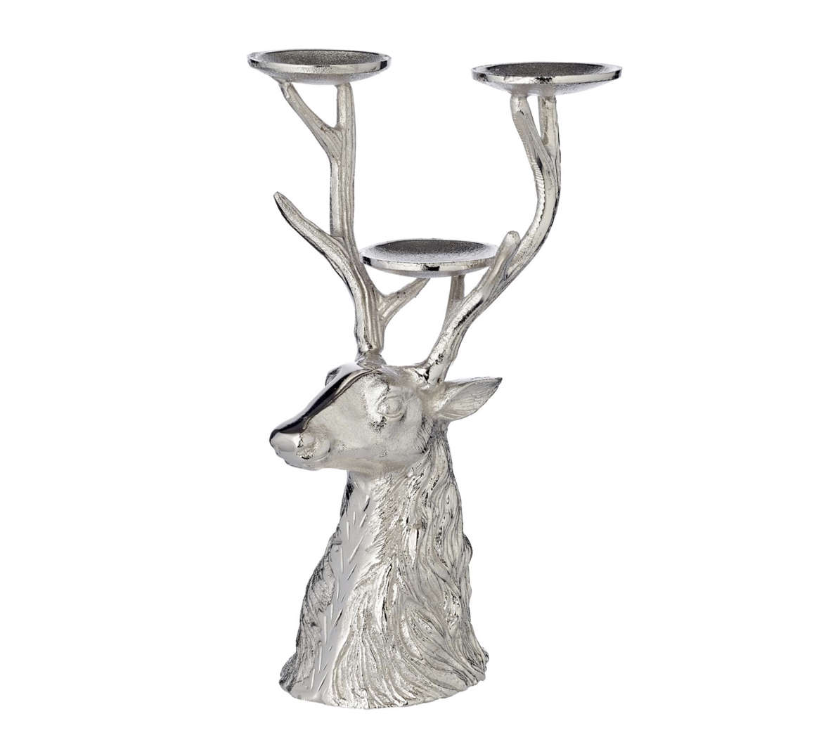 Edzard STAG CANDLE HOLDER Hirsch Lu Kerzenständer, 3 Stumpenkerzen