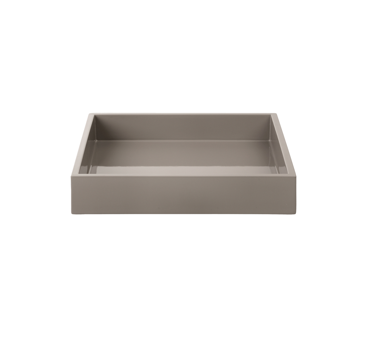 Warm_Grey_Lux_Tablett_19_19_070113_mojoo mojoo LUX SMALL TRAY Lacktablett, warm grey rechteckig 19 x 19 x 3,5 cm