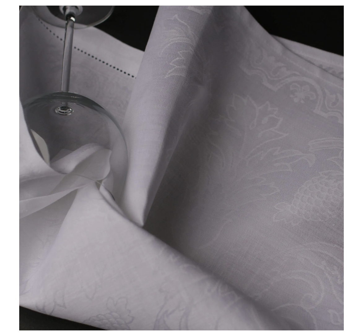 Chateau_weiss_Geschirrtuch_Ju-LeinJUe5k4580pEhd Ju-Lein CHATEAU LINEN TABLE RUNNER Leinen-Jacquard Tischläufer, weiss 150 x 50 cm