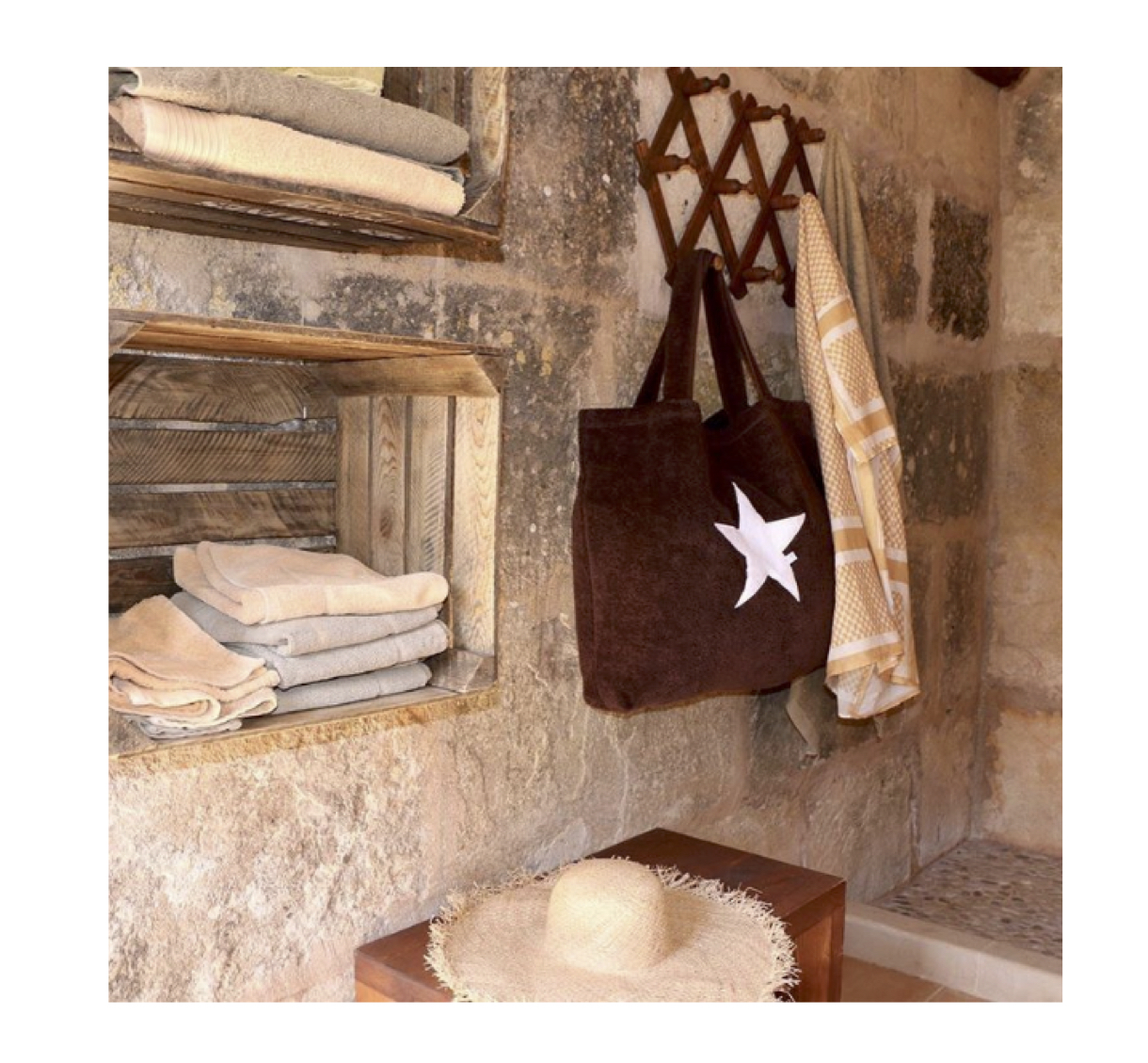 Schoko_BYRH_Beach_Bag BYRH BEACH BAG Strandtasche Schoko Weiss