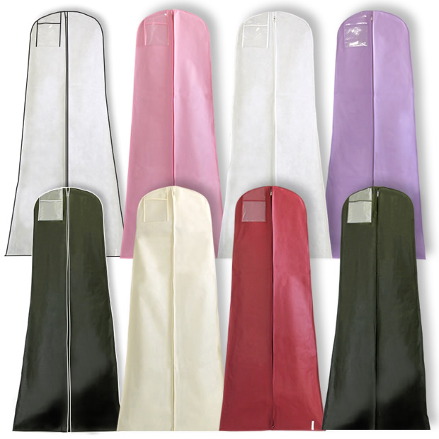 Säurefreie Brautkleid-/Abendkleidhülle, atemfähig (183/20 cm)