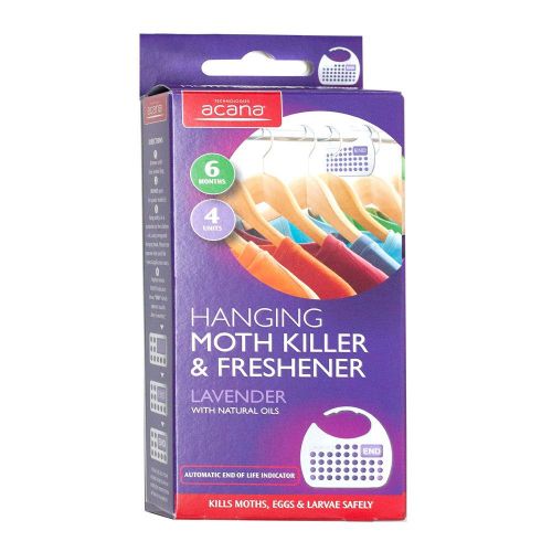 Acana_Hanging_Motten_Bekaempfung Acana HANGING MOTH KILLER & FRESHENER Langzeit-Mottenschutz zum Aufhängen (4er Pack)