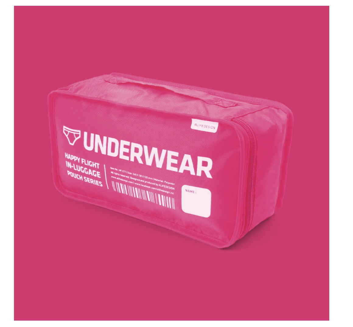 Alife Design UNDERWEAR IN-LUGGAGE POUCH Beutel für Dessous Unterwäsche pink