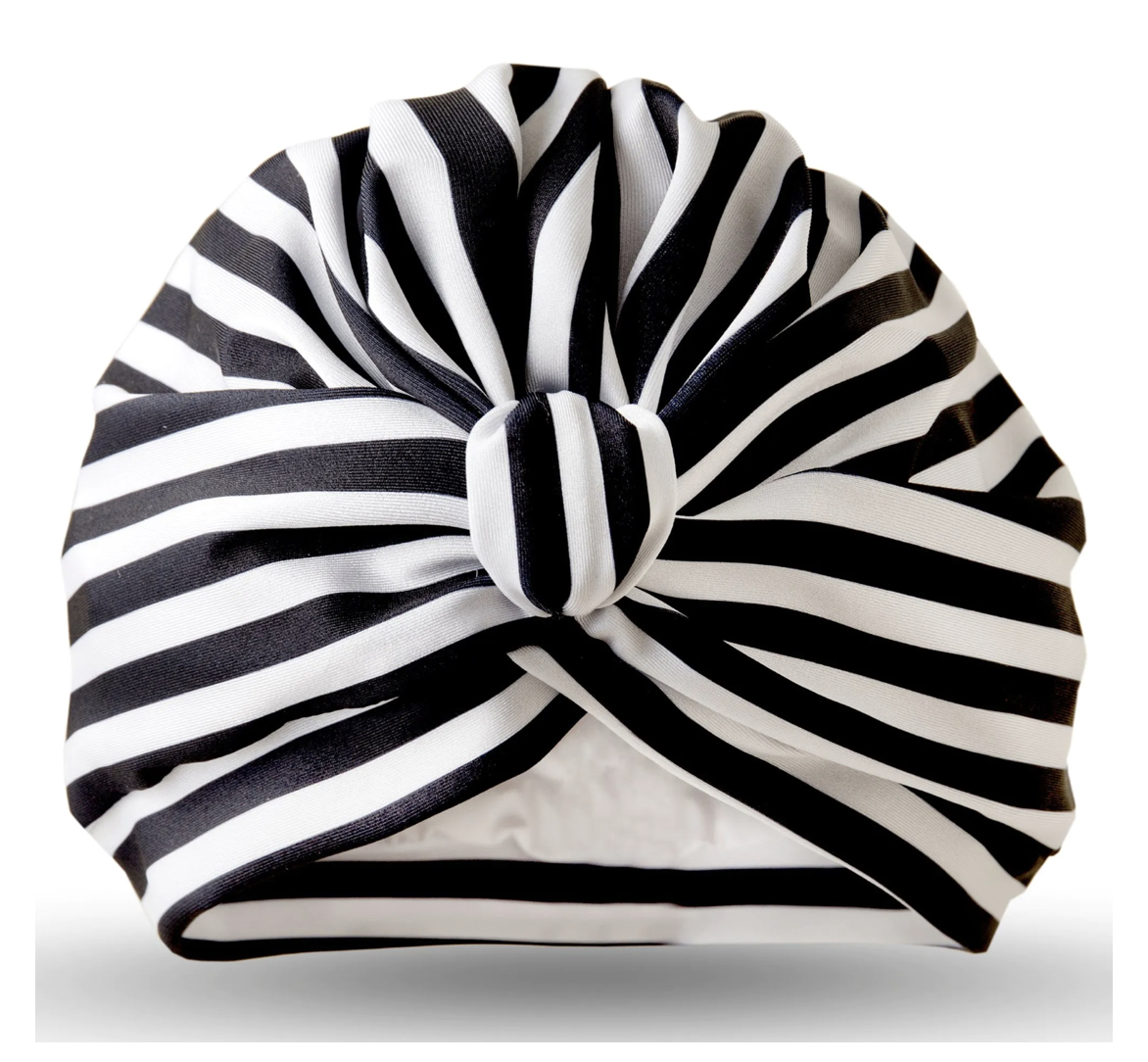Dilly Daydream STRIPEY BLACK SHOWER TURBAN Duschturban