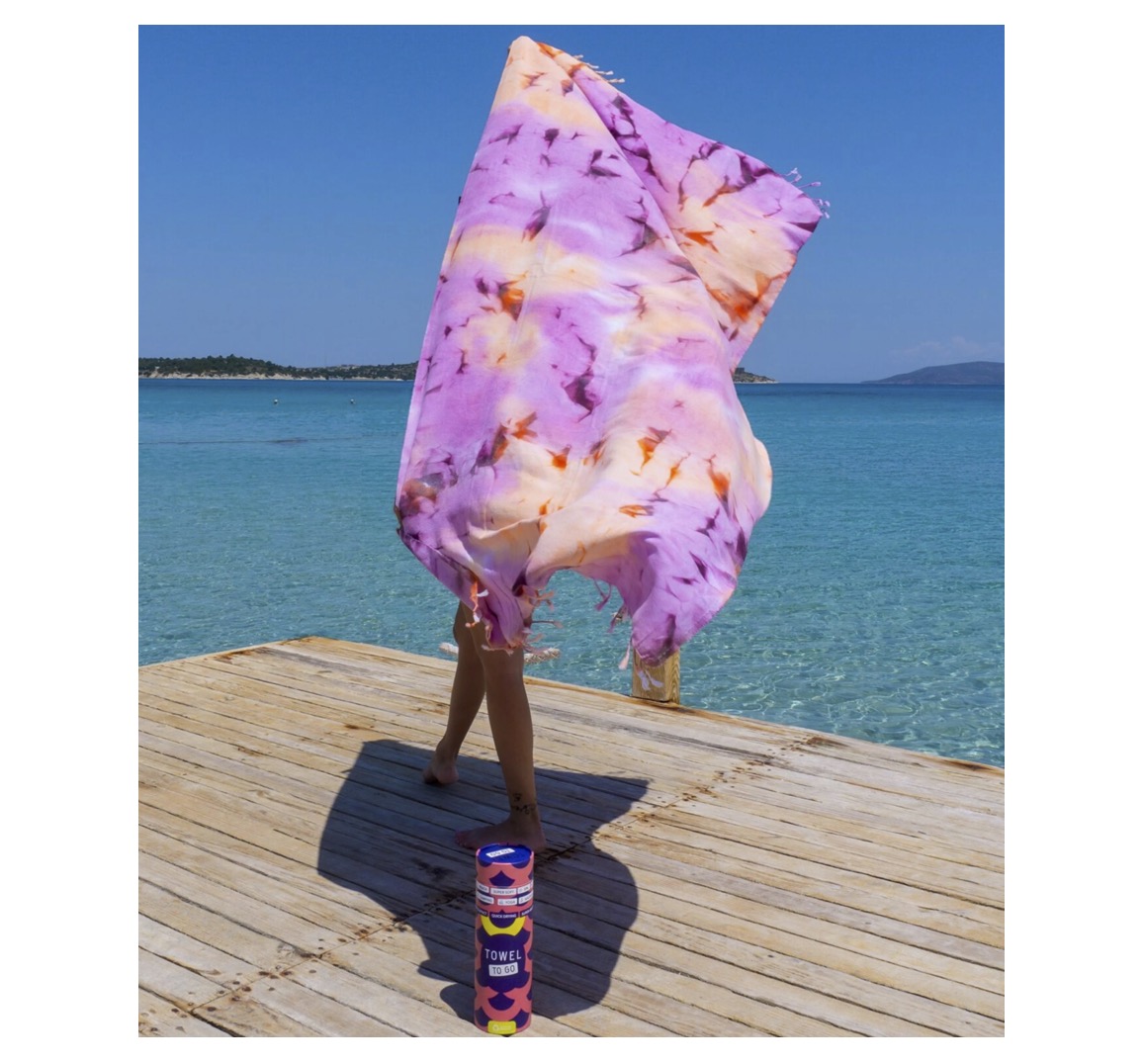 Splash_Tie_Dye_Tuch_Purple_Orange_Towel_To_Go3