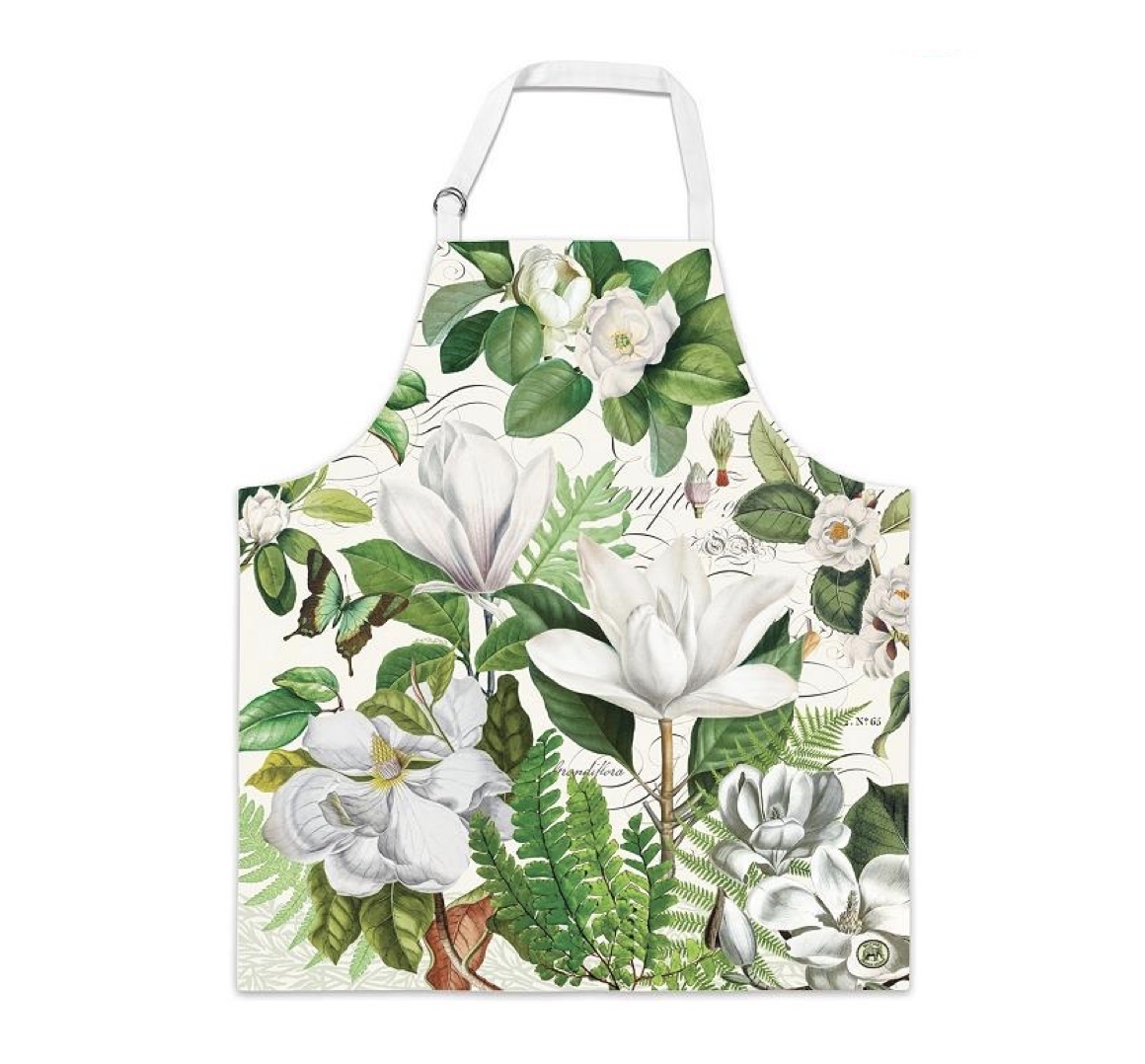 Michel Design Works Kitchen Apron Pockets Kochschürze mit Taschen MAGNOLIA PETALS APR419