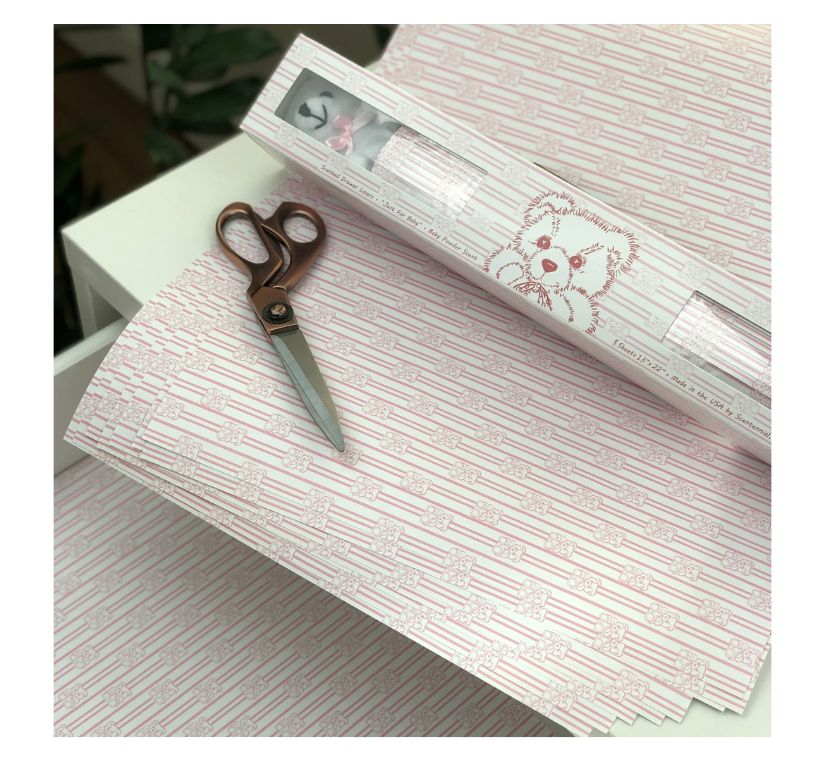 Pink_Baby_Drawer_Liners_Scentennials Scentennials JUST FOR BABY PINK Schubladenpapier Schrankpapier Duftpapier