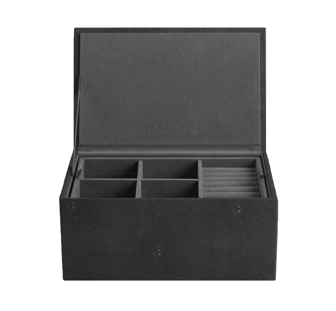 Black_Sting_Jewellery_Box_small_080031_mojoo6wO2P8ZwFSXIv mojoo STING JEWELLERY BOX SMALL Schmuckkasten 24 x 15 x 10,5 cm black schwarz