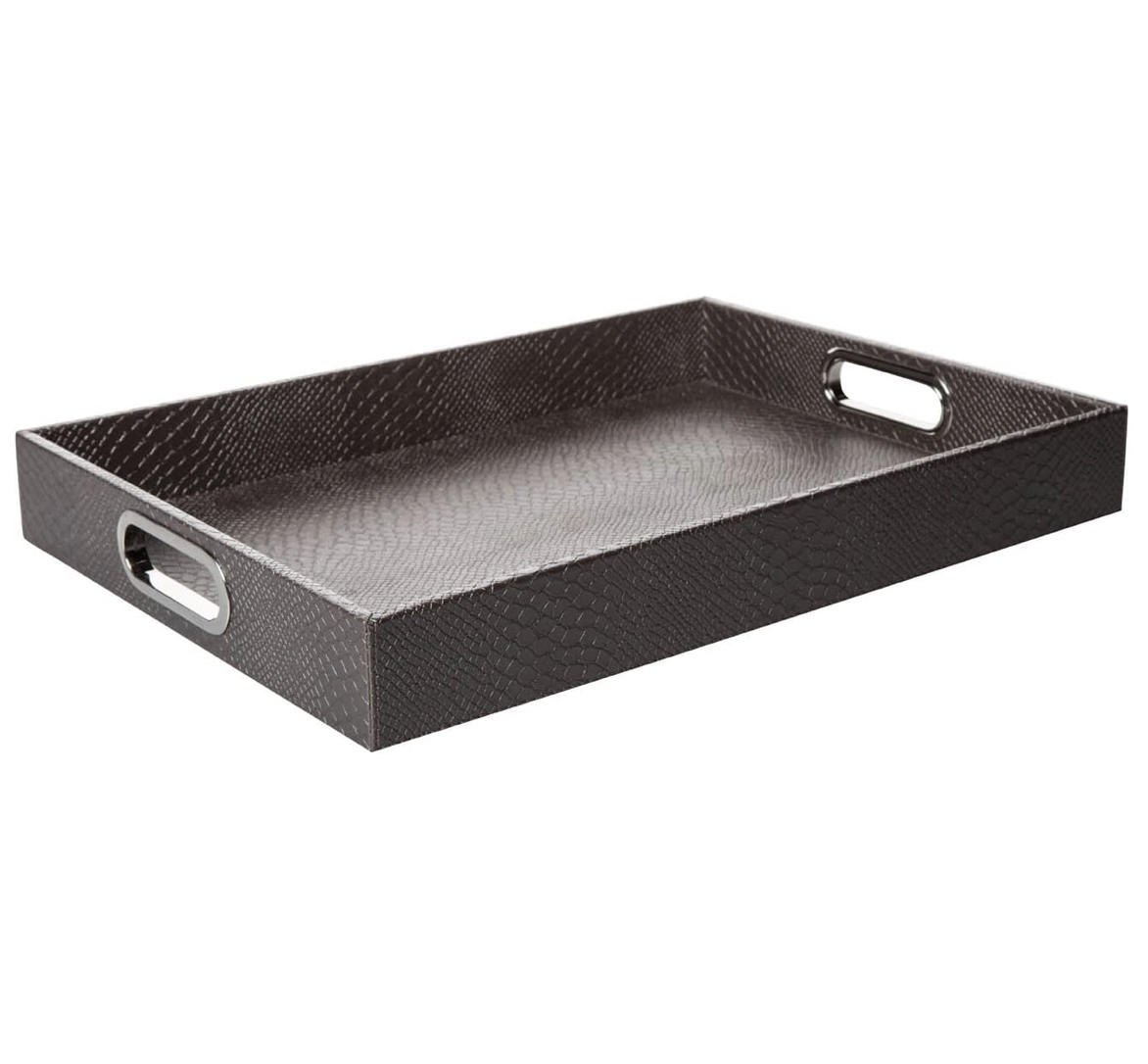 Python_Tablett_taupe Signature Home Collection Tablett Reptilprint Python taupe