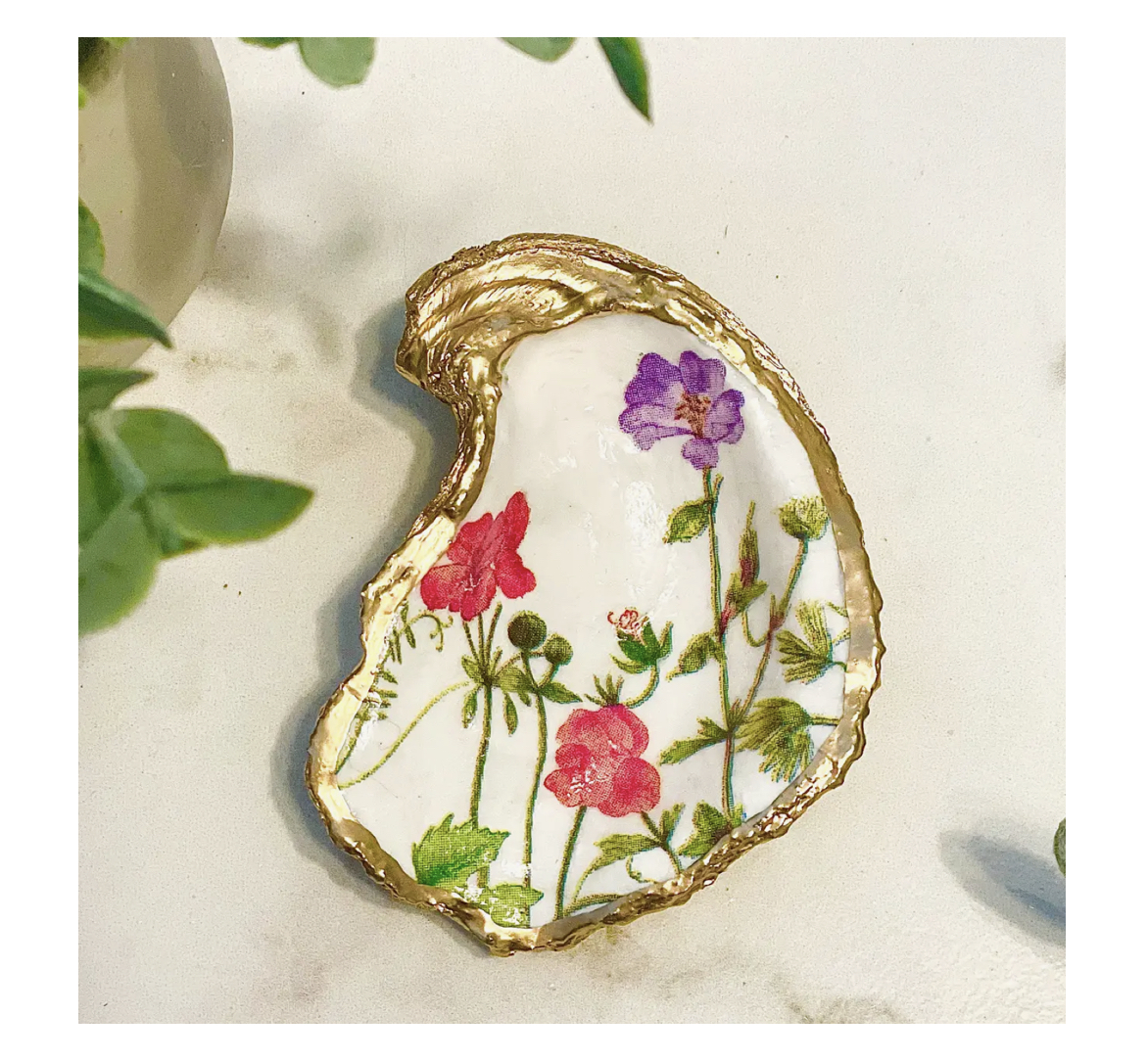 Wildflowers_Oyster_Alison_Brooke Alison Brooke Designs WILDFLOWERS OYSTER TRINKET DISH Austern-Schmuckschale