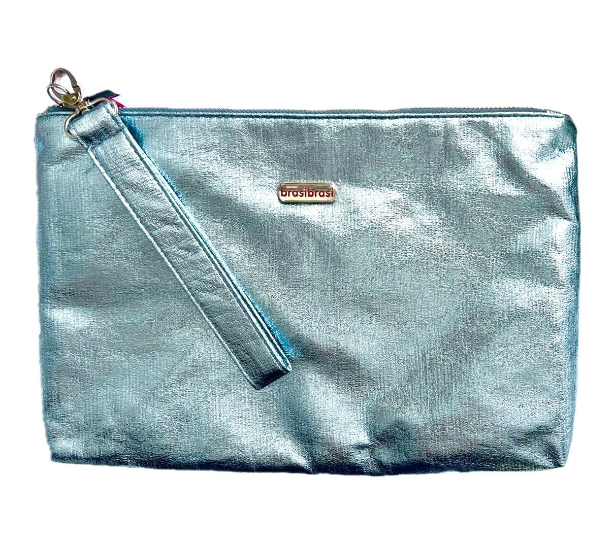 brasibrasi® CLUTCH GLITTER Clutch-Tasche Kulturbeutel Innentasche hellblau
