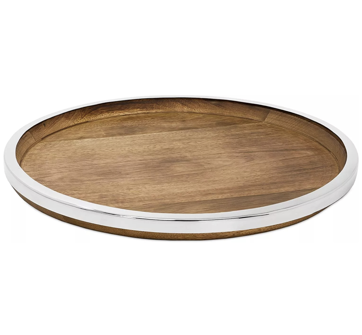 Edzard CINCINNATI MANGO WOOD TRAY Serviertablett, rund, Mangoholz Durchmesser 40 cm