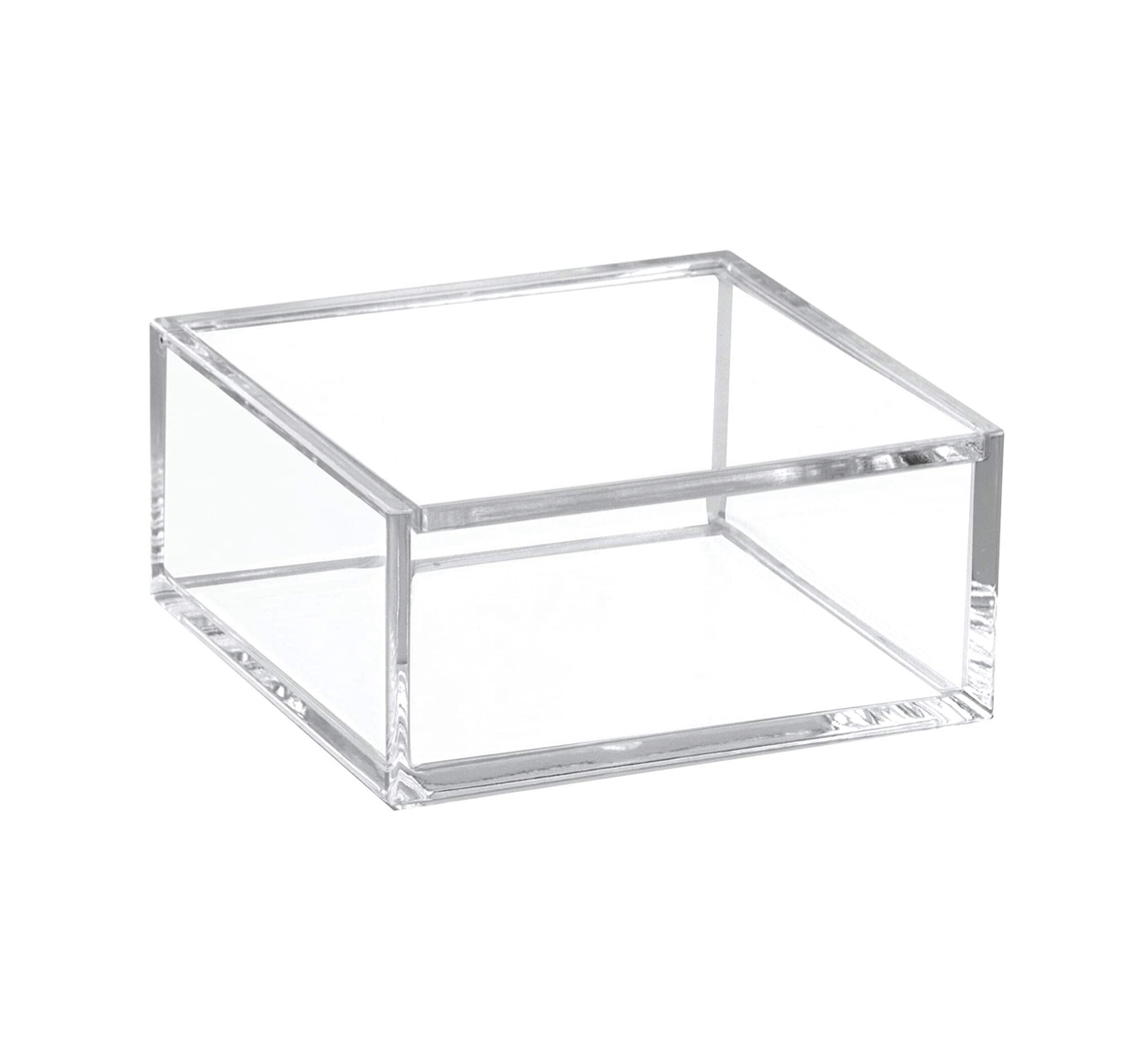 iDesign CLARITY BOX 39550EU Aufbewahrungskästchen mit Deckel (10,2 x 10,2 x 5 cm)