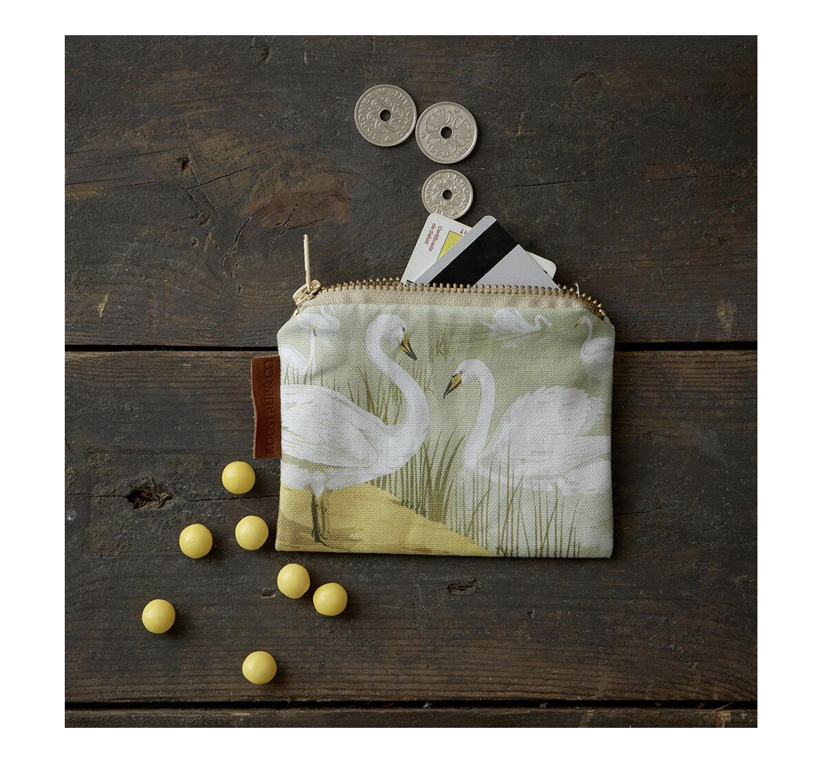 Swans_Wallet_KoustrupCo Koustrup & Co SWANS WALLET Kosmetiktäschchen Geld-Beutel, Bio-Baumwolle