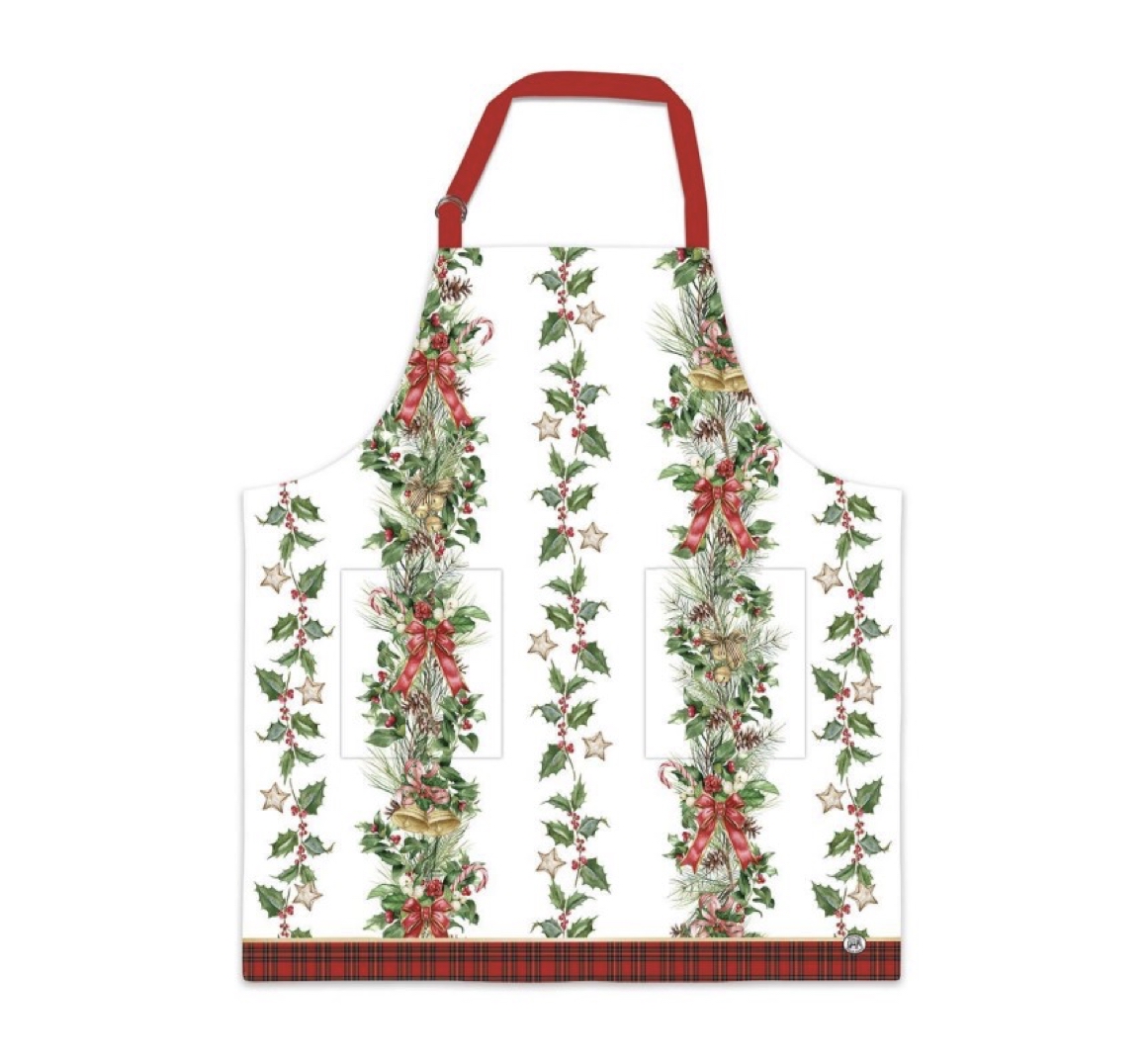 Michel Design Works HOLIDAY GARLAND KITCHEN APRON Kochschürze Kopie