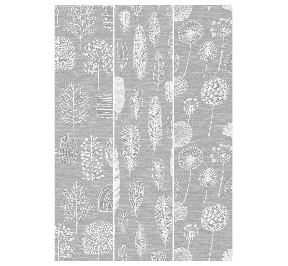 federblatt_glastuch_3er-set_silber_eugen_-belh-r eugen ubelhör FEDERBLATT GLASS TOWELS Leinen-/Baumwoll-Gläsertücher, 3er Set, silber