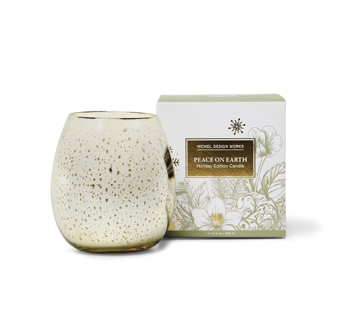 Michel Design Works PEACE ON EARTH HOLIDAY EDITION SCENTED CANDLE Duftkerze im Glas (100% Sojawachs)