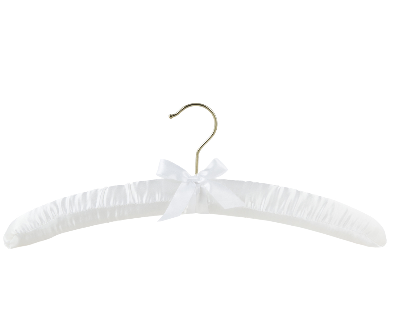 PADDED CLOTHES HANGERS Satin-Kleiderbügel, 41cm (Multi-Pack, weiss, gepolstert)