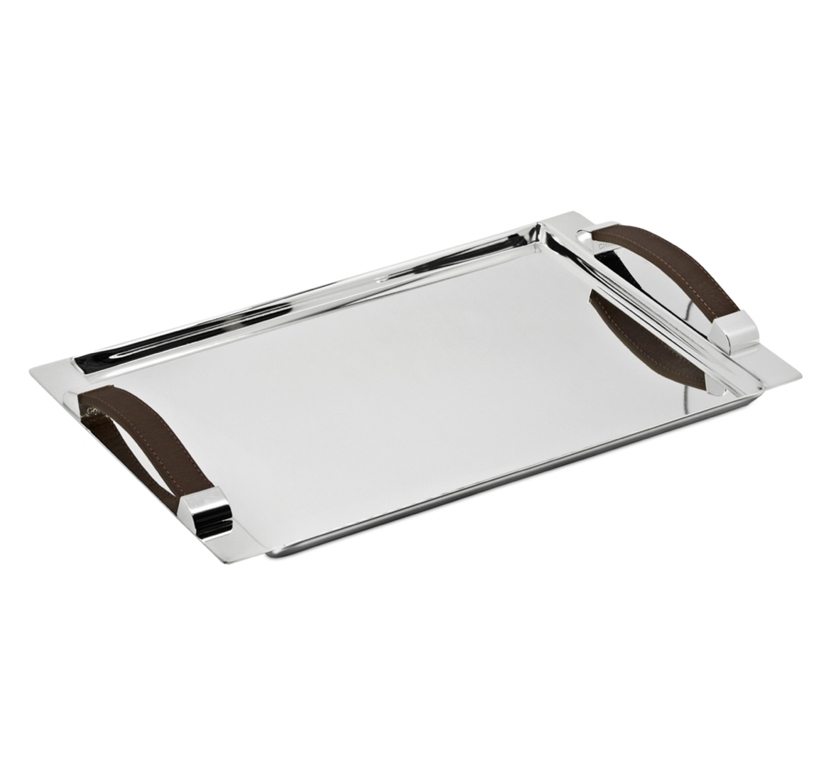 Kairo_Serviertablett_Edzard Edzard KAIRO TRAY Serviertablett, rechteckig, versilbert 41 x 24 cm