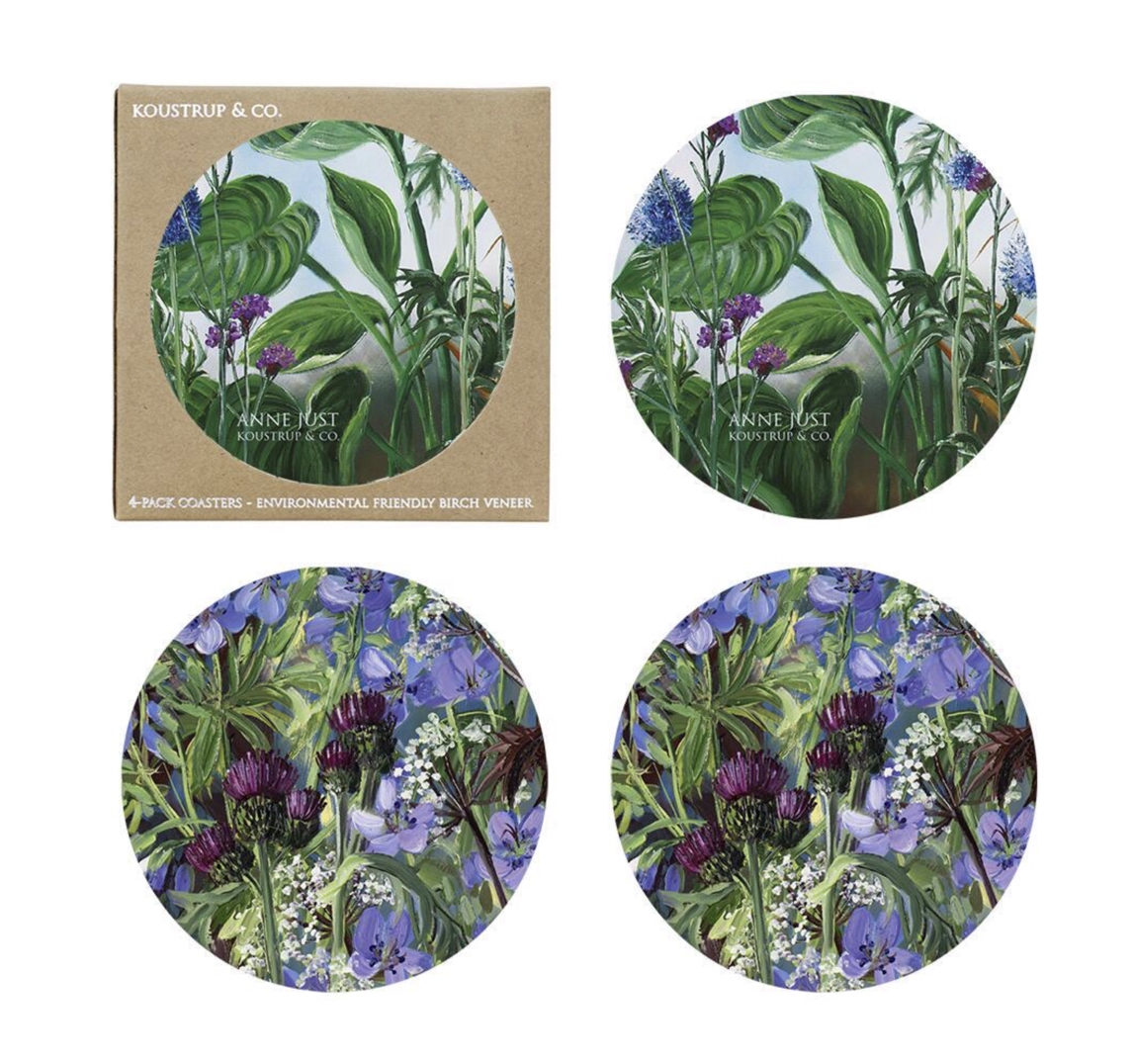 Koustrup & Co ANNE JUST COASTERS Untersetzer, rund (Ø 9 cm), 4er Set