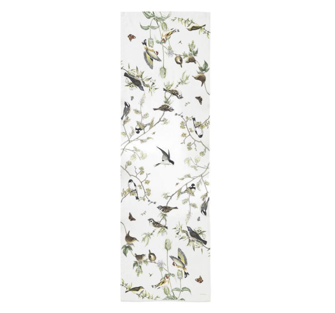 Koustrup & Co GARDEN BIRDS TABLE RUNNER Tischläufer, Leinen (145 x 45 cm)
