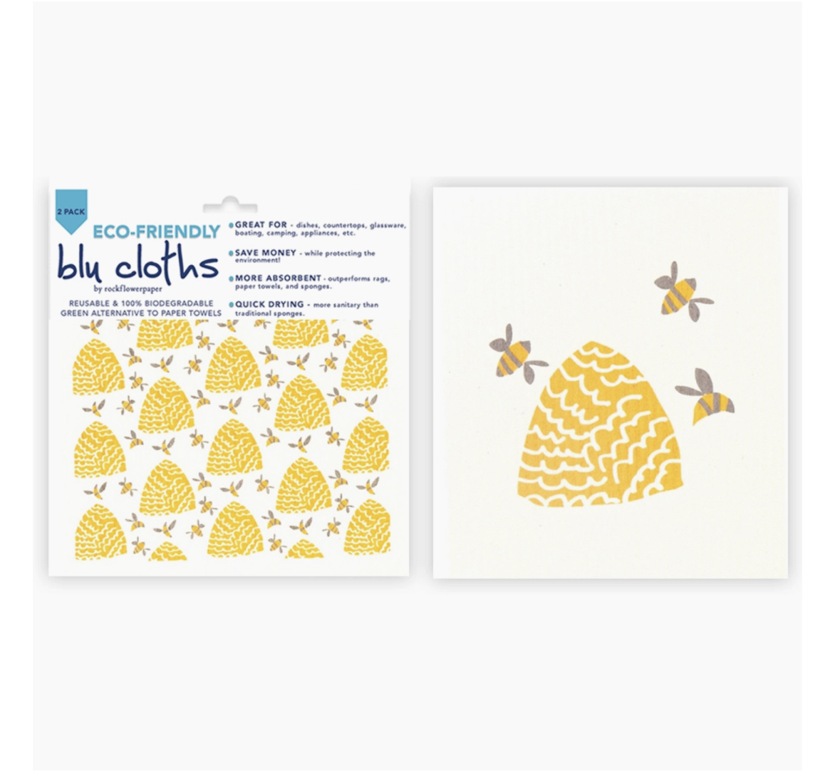 rockflowerpaper BLU-CLOTHS BEEHIVE Küchenschwämme, 2er Pack