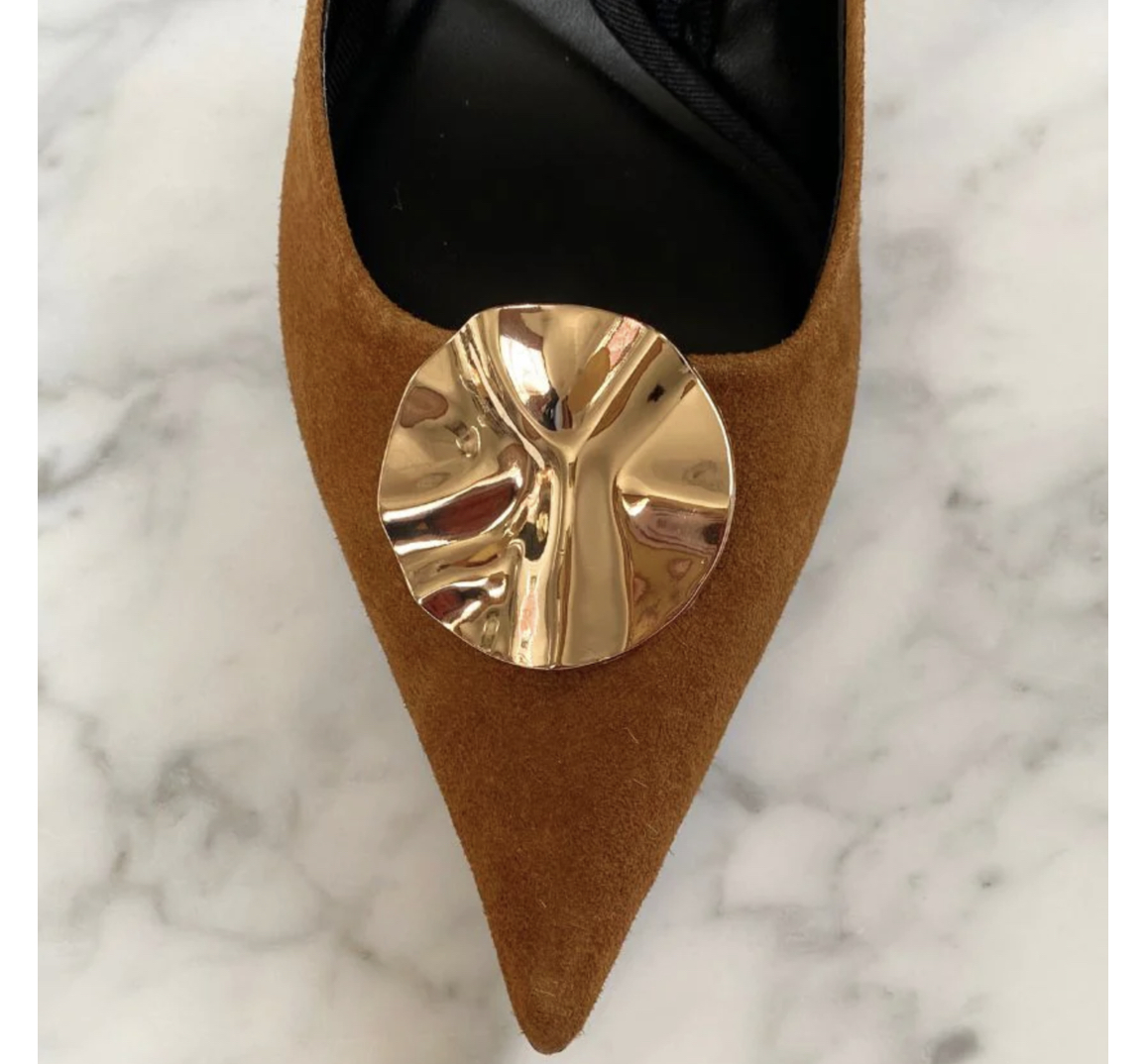 gold_swirl_disc_schuhclips_alice_bow Alice Bow GOLD SWIRL SHOE CLIPS Schuhclips, Paar