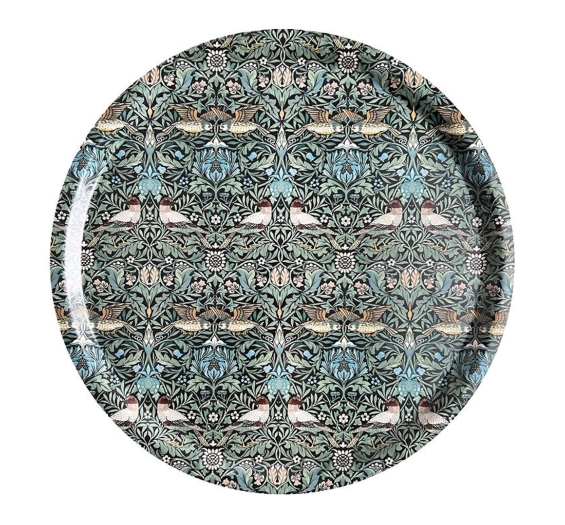 Koustrup & Co WILLIAM MORRIS BIRD ROUND SERVING TRAY Serviertablett, rund (Ø 38 cm)