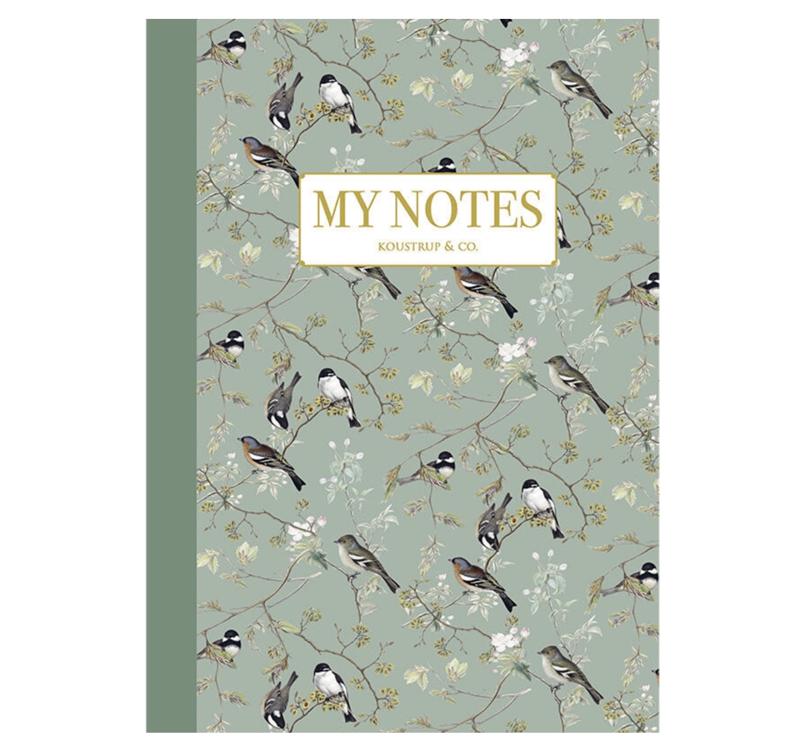 Koustrup & Co GARDEN BIRDS PATTERN NOTEBOOK Notizbuch