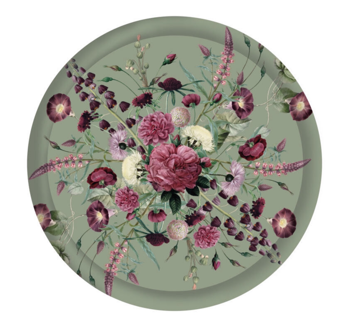 Koustrup & Co BLOSSOM GARDEN ROUND SERVING TRAY Serviertablett, rund Ø 38 cm