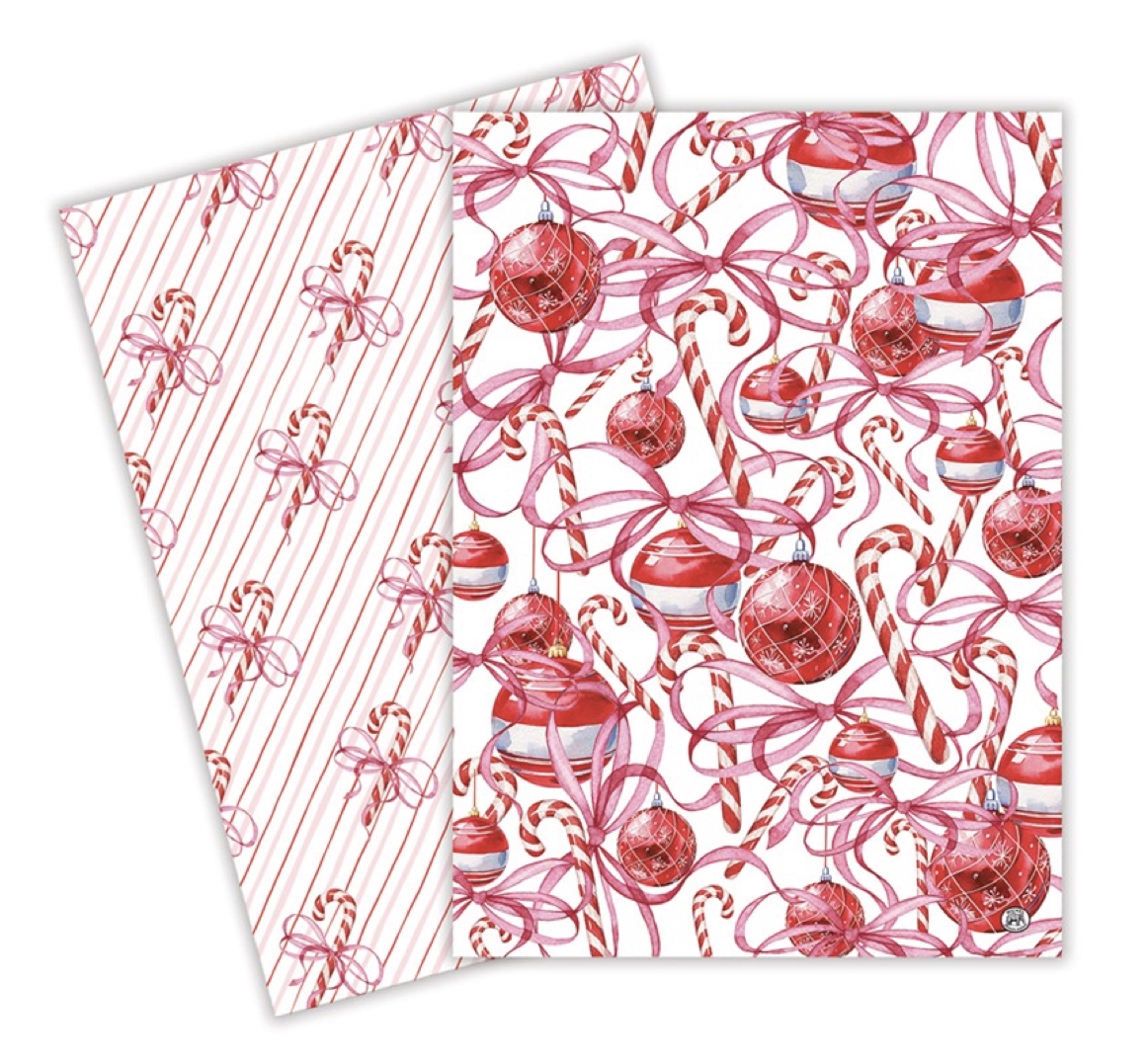 Michel Design Works PEPPERMINT KITCHEN TOWEL (Pack of 2) Baumwoll-Geschirrtuch (2er Pack)
