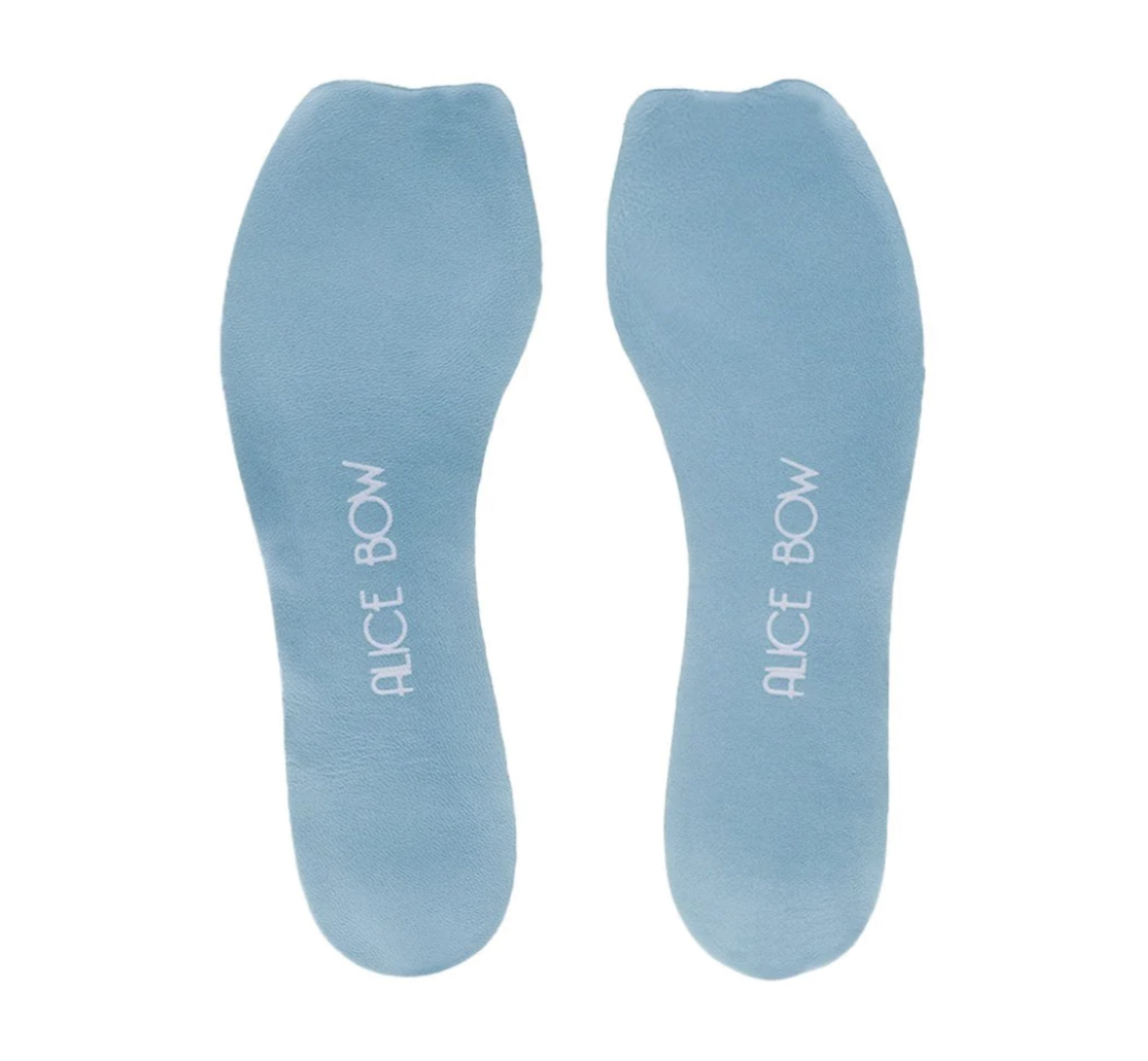 Alice Bow INSOLES for HIGH HEELS & FLATS Leder-Einlegesohlen Grecian Blue