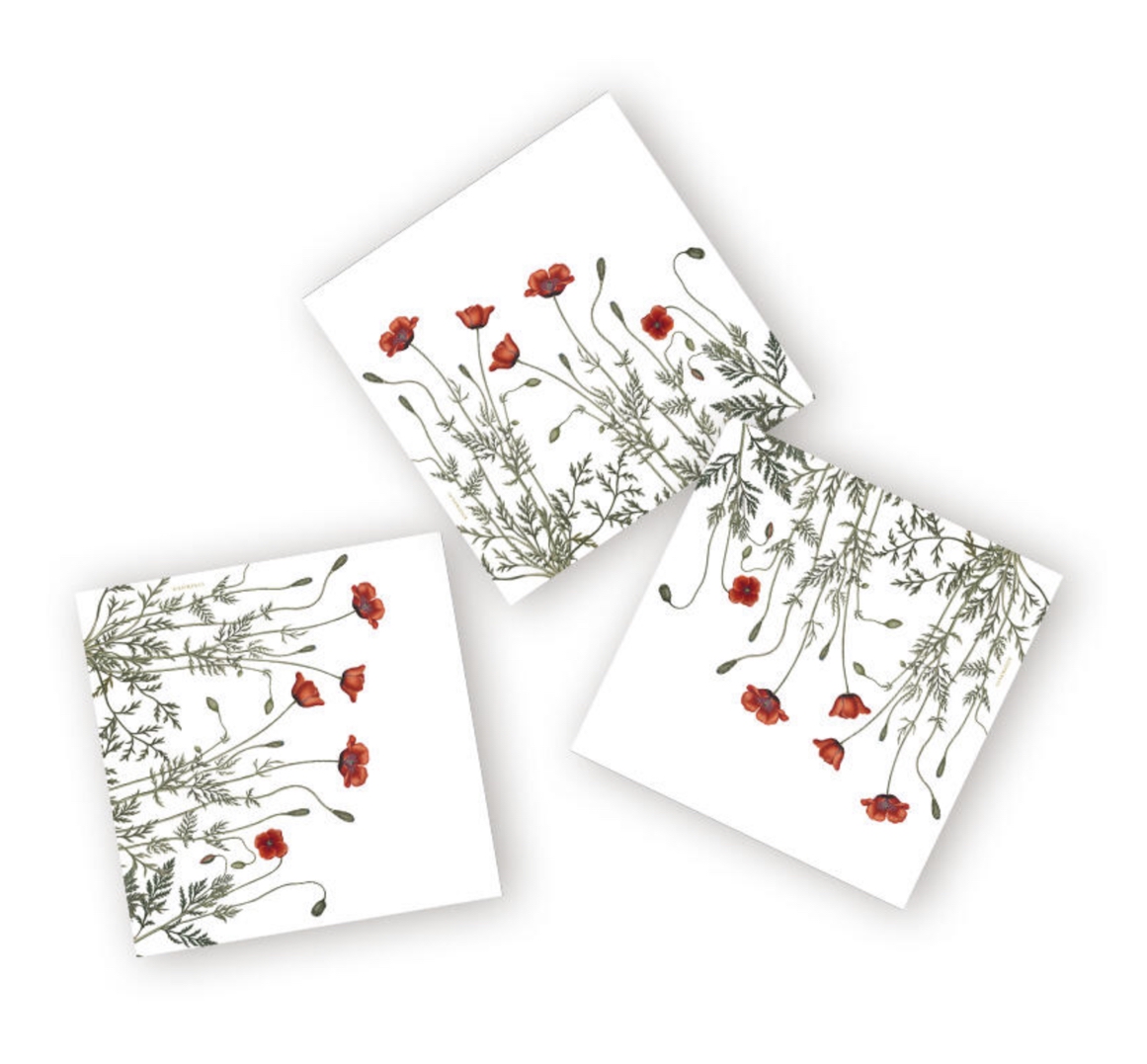 Koustrup & Co POPPY NAPKINS 3-lagige Servietten (20er Pack)