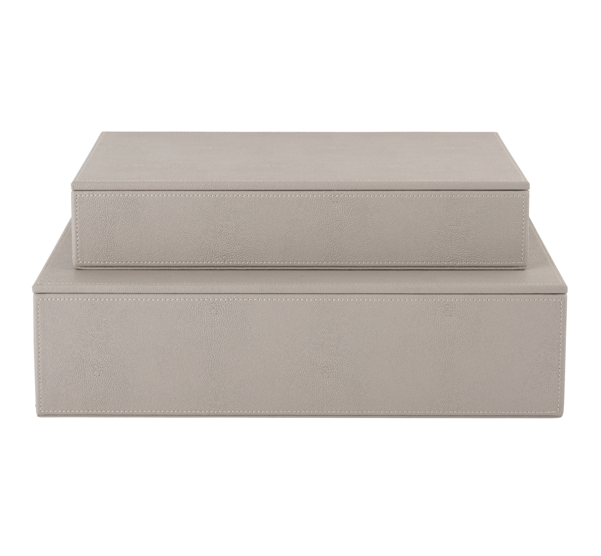 mojoo STING STORAGE BOX with LID, SET OF 2  Aufbewahrungsbox mit Deckel, 2er Set, fawn