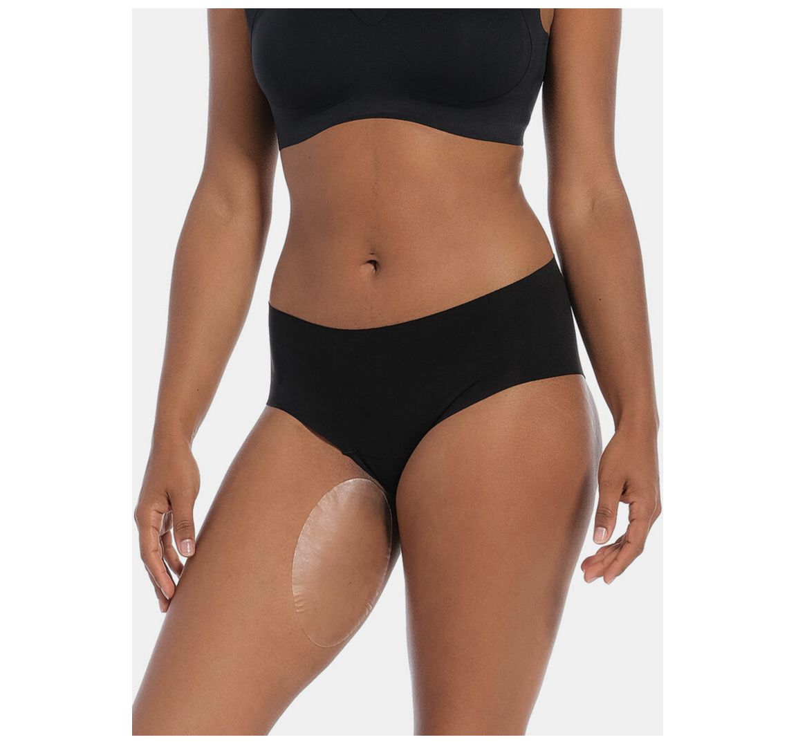 Magic Bodyfashion TAPE THAT THIGH SILICONE Oberschenkelschutzstreifen, 2er Pack (Transparent)