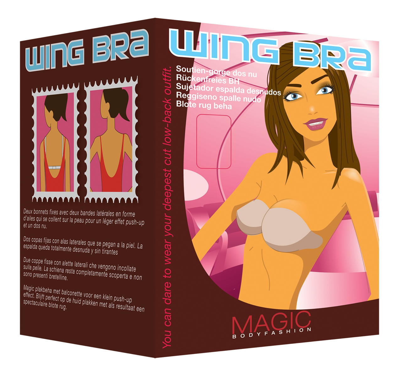 Magic Bodyfashion Wing Bra Klebe-BH rückenfrei Nude