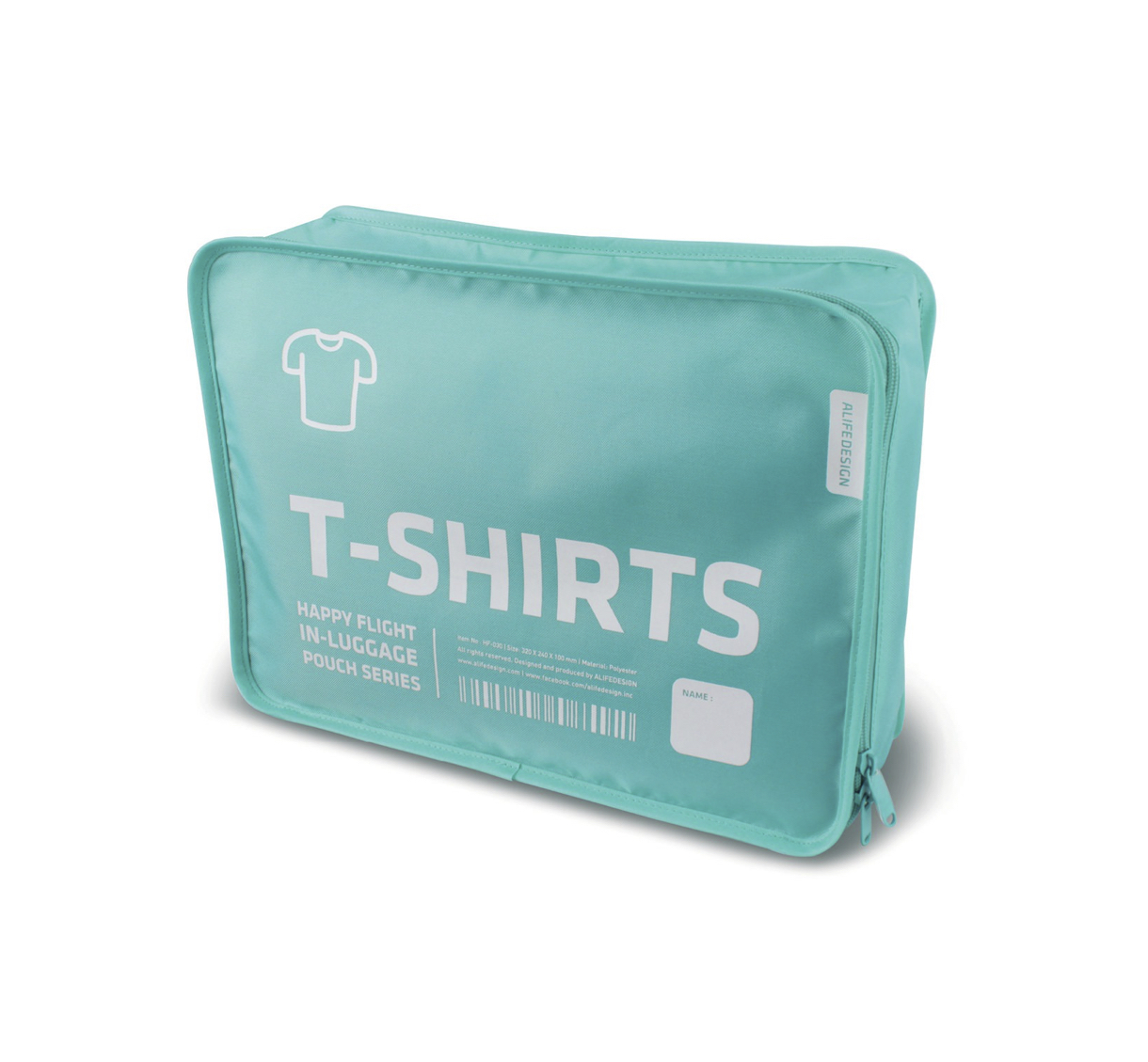 Tshirt_Kleidungsbeutel_blau Alife Design T-SHIRTS IN-LUGGAGE POUCH Kleidungsbeutel für Hemden und Tshirts (blau)