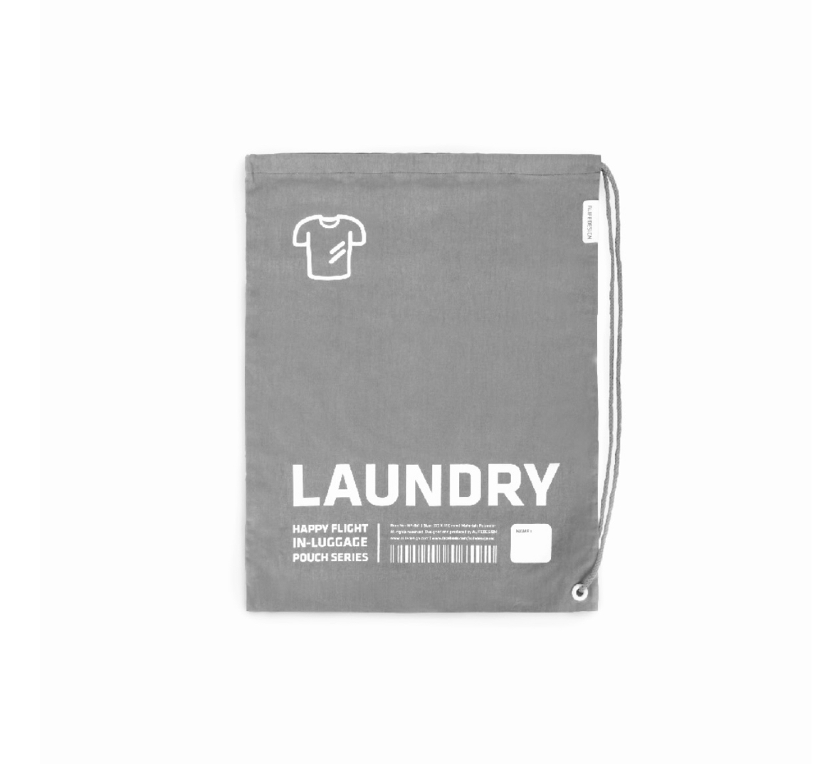Alife Design LAUNDRY IN-LUGGAGE POUCH Beutel Schmutzwäsche grau