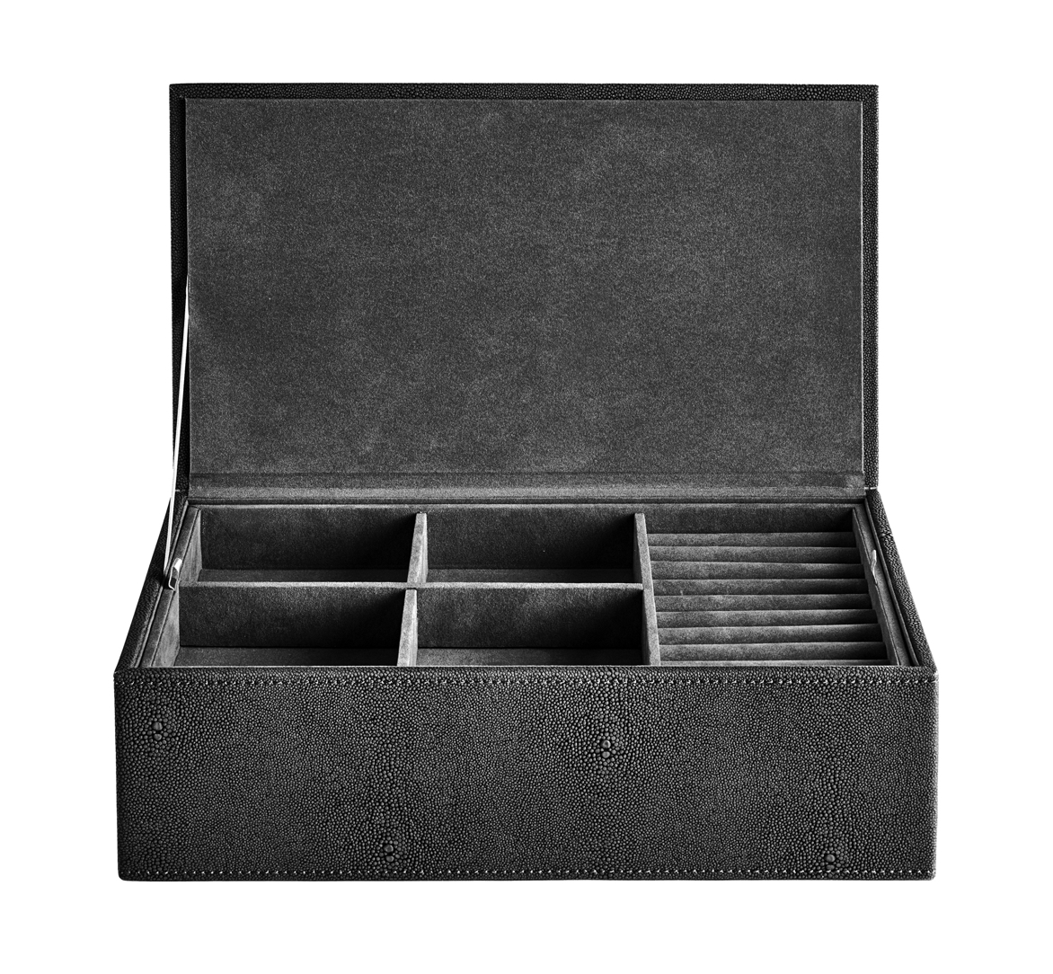 Black_Sting_Jewellery_Box_large_080020_mojoo mojoo STING JEWELLERY BOX Schmuckkasten 33 x 19 x 10,5 cm black schwarz