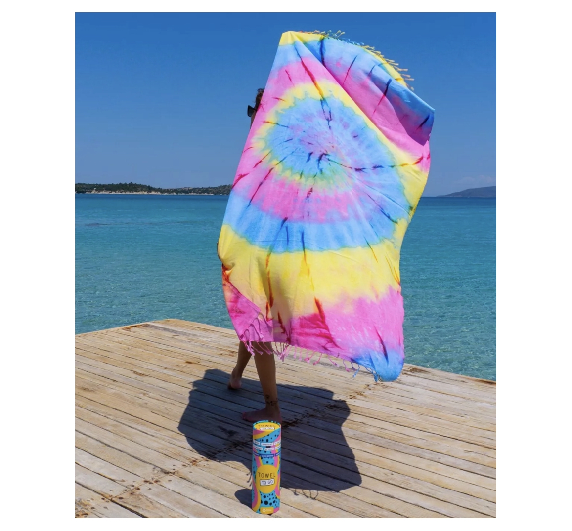 Solar_Tie_Dye_Tuch_Blue_Yellow_Towel_To_Go3