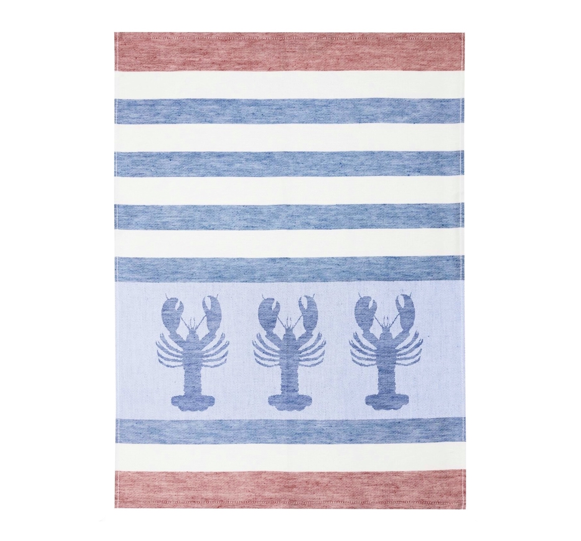 Evelyn Kahle/Kracht LOBSTER KITCHEN TOWEL Leinen- & Baumwoll-Geschirrtuch (blau)