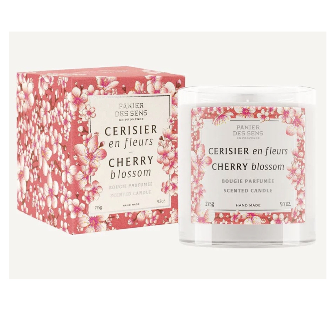 Panier des Sens CHERRY BLOSSOM SCENTED CANDLE Kirschblüte Duftkerze im Glas 275 g