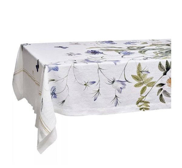 Koustrup Co BLUE FLOWER GARDEN TABLECLOTH Tischdecke, Leinen