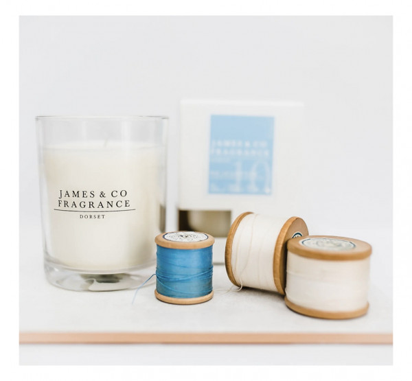 James & Co NO.10 COTTON LUXURY SCENTED JAR CANDLE Duftkerze im Glas