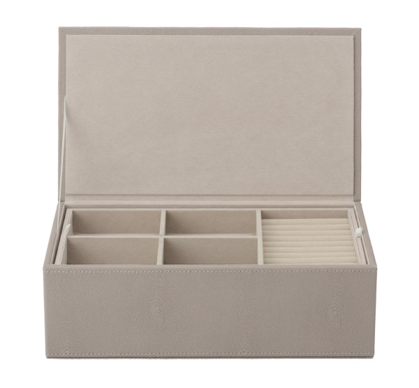 mojoo STING JEWELLERY BOX LARGE Schmuckkasten 33 x 19 x 10,5 cm fawn hellbeige