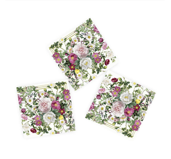 Koustrup Co ROSE FLOWER GARDEN 3-lagige Servietten 20er Pack